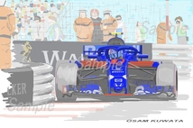 イラスト トロロッソ STR13 ガスリー モナコGP A4サイズ 額入り_画像1