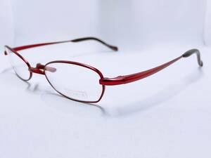 2A450 新品 未使用 眼鏡 メガネフレーム JAPONISM ジャポニズム 55-20-143 日本製 国産 17g レッド レディース 女性 チタン