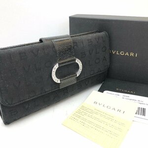 BVLGARI ブルガリ ロゴマニア 25026 Ｗホック 長財布 黒 ブラック /5N08271