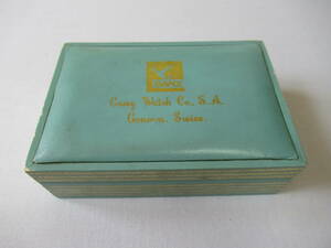 ■美品 希少 1960年代！純正 キャミー(CAMY) 可愛い水色の木箱/BOX CAMYロゴ Cany Watch Co.,S.A. GENEVE Swiss. 縦5、横14.8、幅10.1ｃｍ