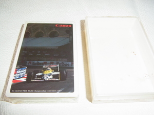 ■非売品 未使用・未開封 1987年代！キャノン（Canon） F1 WILLIAMS HONDA（ウィリアムズ・ホンダ）デザイン販促用 本格的なトランプ日本製