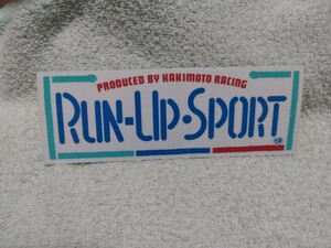 希少な初期デザイン Run Up Sports 柿本改マーク入り ステッカー 当時物 正規品 17㎝×6cm カキモトレーシング ドリフト 走り屋 旧車