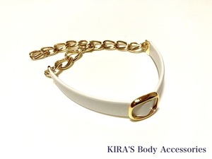 KIRA'S BODYアクセサリー アンクレット collar＊ホワイト