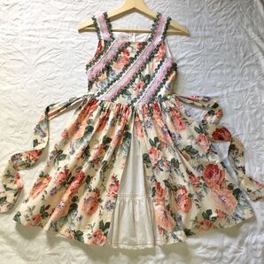 ヴィンテージイタリア製 花柄コットンワンピース ドレス ファミリア輸入品