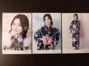 乃木坂46 伊藤理々杏 会場限定生写真 2023.July-Ⅱ 浴衣 3枚コンプ