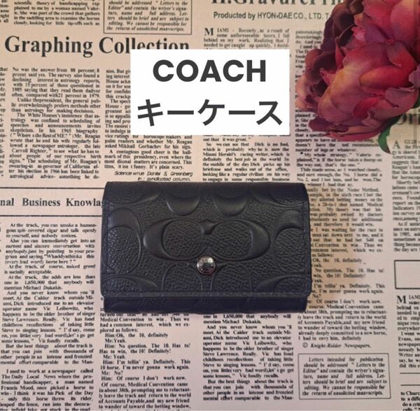 【正規品】COACH コーチ　キーケース　カードケース　ブラック