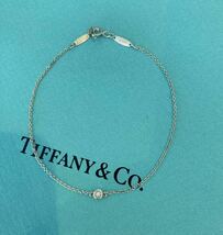 ◎付属品ナシ◎新品 正規品 ティファニー tiffany&co. ブレスレット ダイヤモンド 0.03ct バイザヤード スターリングシルバー シルバー_画像2