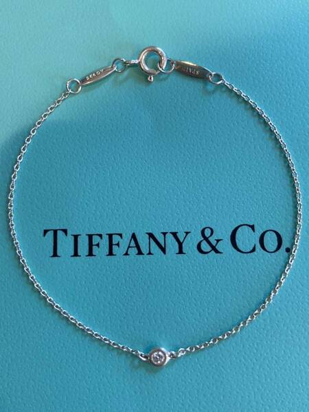 新品 正規品 ティファニー tiffany&co. ブレスレット 　ダイヤモンド バイザヤード シルバー ケース 巾着 紙袋 リボン ダイヤ プレゼント