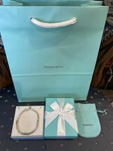 新品 正規品 ティファニー tiffany&co ブレスレット 　シルバー ケース 巾着 紙袋 リボン プレゼント バングル_画像9