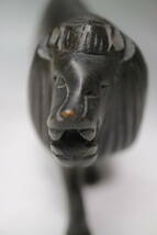 アフリカ 黒檀 木彫り ライオン ハンドメイド 置物 彫刻 オブジェ 獅子_画像3