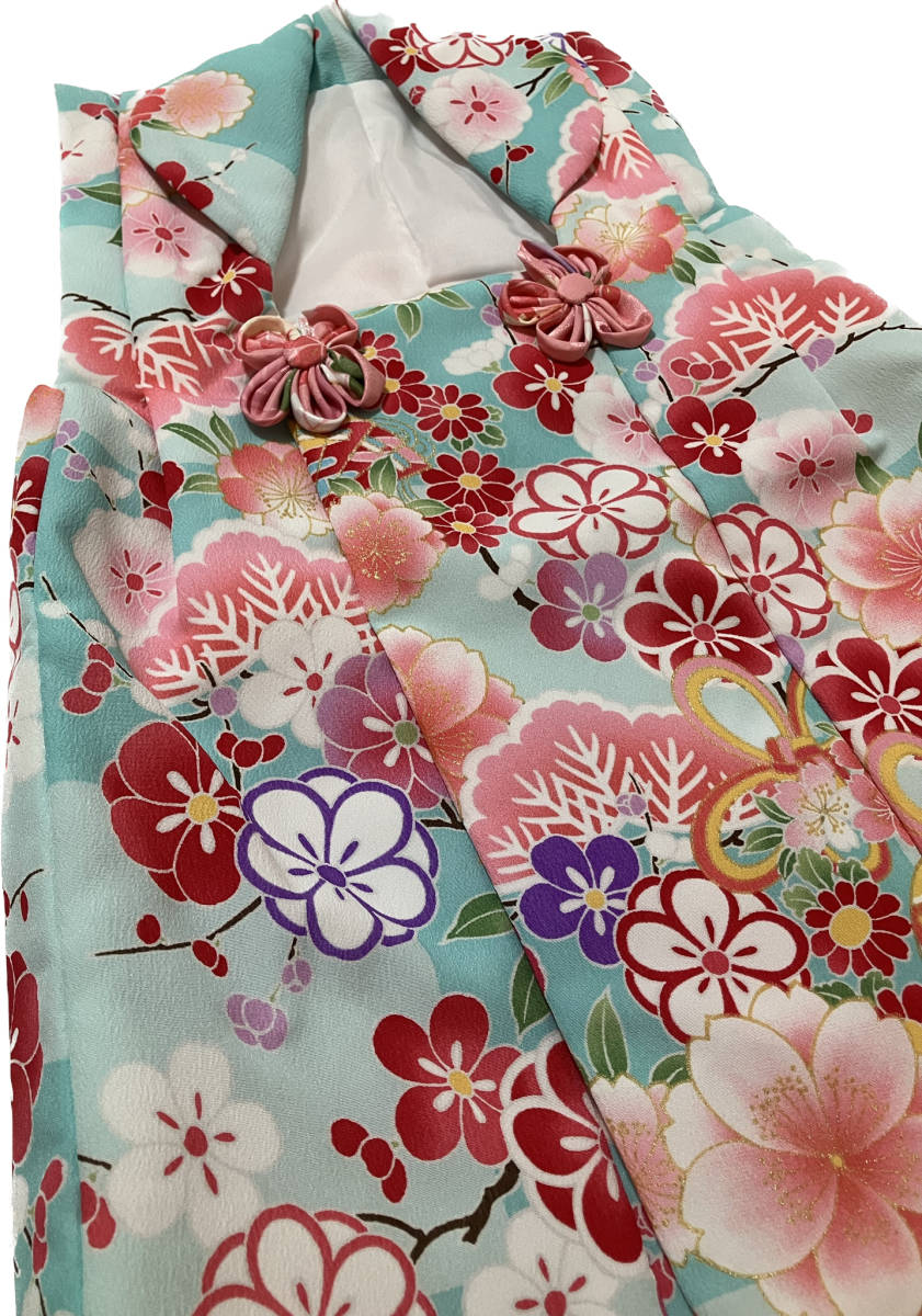 新品未使用品 被布 水色 ピンク 七五三 三歳 女の子 単品 着物 可愛い 新品未使用品 被布 水色 ピンク 七五三 三歳 女の子 単品 着物 可愛い