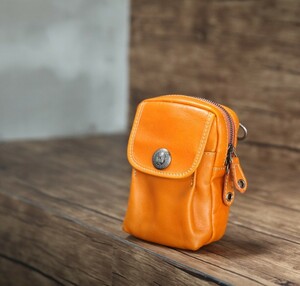 Супер популярная ☆ ручная сумка для плеча на плечах мешок для ремня на искренний кожаный мужская сумка для бедра West Bag Outdoor Gift Nume Leather C-460