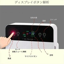 即納　空気清浄機 小型 家庭用 簡単操作 ペット臭 空気浄化 タイミング機能 静音リビング 活性炭フィルター 消臭 で便利です 30畳対応_画像2