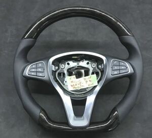  Benz!Steering/[C Class W204 latter term W207 etc. / black po pra GunGrip original leather 