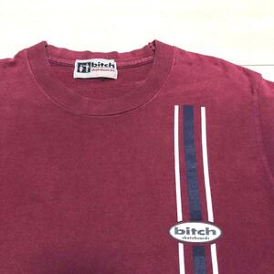 初期 90s 良品 bitch skateboards ビッチ スケートボード Tシャツ オールドスケート スケボー アメリカ US ビンテージ 古着 girl ガール