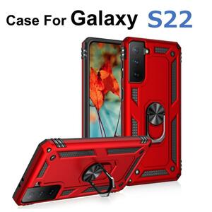 Galaxy S22 5G ケース レッド 耐衝撃