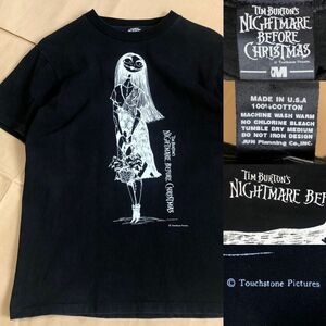 アメリカ製 ティムバートン Nightmare Before Christmas Tシャツ ティムバートン M 黒 映画