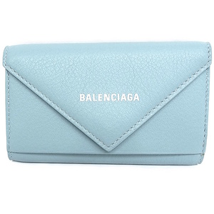 バレンシアガ BALENCIAGA 6連 キーケース キーリング付き レザー ブルー 499204・4791・S・568148 【未使用品】【極上美品】