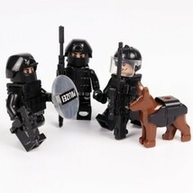 MOC レゴ ブロック 互換 SWAT 特殊部隊 アンチテロ部隊 カスタム ミニフィグ 6体セット 大量武器・装備・兵器付き D225！送料無料！_画像5