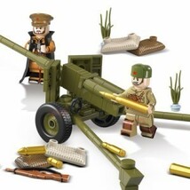 MOC LEGO レゴ ブロック 互換 WW2 第二次世界大戦 ソビエト連邦軍 後方部隊 指揮官 兵士 ミニフィグ 6体セット 大量武器・兵器付き D228_画像2