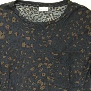 do squirrel Van notsu ton Leopard pattern T-shirt S