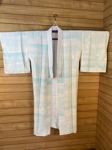  прекрасный товар! ребенок длинное нижнее кимоно длина 120.. бледно-голубой bokashi цветочный принт нижняя рубашка 