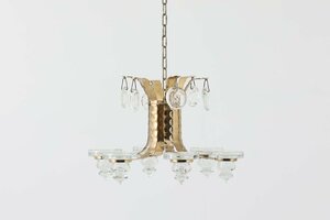 Erik Hoglund Eric ho gran Boda company manufactured chandelier / glass candle Gold color 