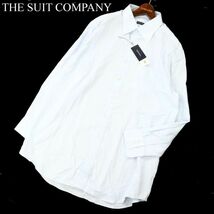 【新品 未使用】 THE SUIT COMPANY スーツカンパニー 通年 長袖 ボタンダウン シャツ Yシャツ Sz.45/86　メンズ 青系　C3T06736_7#C_画像1