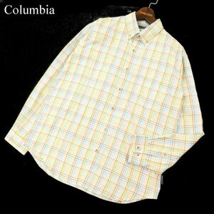 Columbia コロンビア 春夏 長袖 TITANIUM チェック★ チタニウム ボタンダウン シャツ Sz.M　メンズ アウトドア　C3T06987_8#A