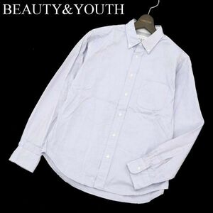 BEAUTY&YOUTH ユナイテッドアローズ 通年★ 長袖 ボタンダウン オックスフォード シャツ Sz.M　メンズ 青系　C3T07021_8#C