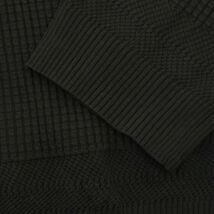 【新品 未使用】 HIDEAWAYS BLACK by NICOLE ハイダウェイ ニコル 編地切替★ ニット セーター Sz.48　メンズ 黒　C3T07017_8#L_画像3