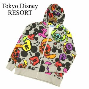 Tokyo Disney RESORT 東京ディズニーリゾート 限定★ 【ミッキー スティッチ】 スウェット ジップ パーカー Sz.L　メンズ　C3T07075_8#O