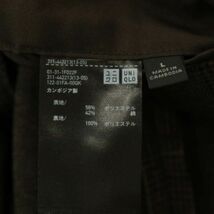 21AW★ UNIQLO ユニクロ 通年～秋冬 グレンチェック★ 2B コンフォート ジャージー テーラード ジャケット Sz.L メンズ 茶系　C3T07177_8#O_画像7