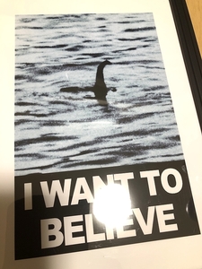 送料込み）「I WANT TO BELIEVE　ネッシー」ポスター　（1933年　英国スコットランド　ネス湖）