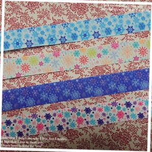 雪の結晶グログランリボンE 1セット(4種各1m) ※単品希望や同梱希望は購入前にコメント下さい