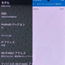 【送料無料 中古 訳あり】SIMフリー Google Pixel 6 Pro 128GB クラウディホワイト 赤ロム保証 Softbank版【京都駅前】_画像7