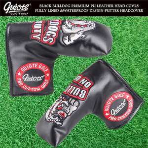 ★送料込価格★Guiote Putter Cover Blade Bulldog Black★ギュオット　パターカバー　ブレイト型　ブルドック　ブラック★