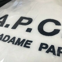 APC アーペーセー 刺繍ロゴ　A.P.C 半袖Tシャツ コットン アー ペーセーロゴプリント入り ホワイト ブランド 新品未使用 Lサイズ 男女兼用_画像5