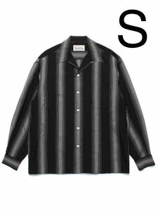 直営店限定　WACKO MARIA STRIPED OPEN COLLAR SHIRT (EXCLUSIVE ITEM) 長袖シャツ ワコマリア　ストライプ　Sサイズ