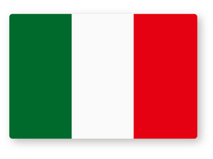 【反射ステッカー工房】国旗ステッカー(イタリア) Sサイズ 再帰反射 イタ車 FIAT500 フィアット パンダ アバルト