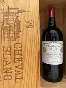 希少 Chateau Cheval Blanc 1999 3L / シャトー シュヴァル ブラン 1999 3L 木箱付き