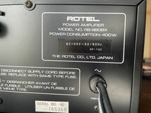 ROTEL ローテル パワーアンプ RB-980BX 動作品　現状品_画像5