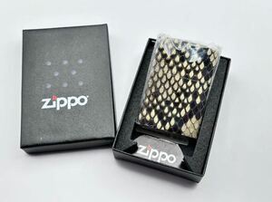 5-38 未使用 Zippo ジッポー ジッポ 革巻き パイソン 本蛇革巻 オイル ライター