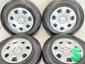 中古タイヤ サマータイヤ ホイールセット 4本セット 195/80R15 107/105N LT トヨタ純正 15x6.0 139.7-6穴 ダンロップ SP 175N