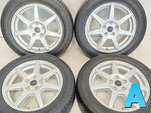 中古タイヤ サマータイヤ ホイールセット 4本セット 215/55R16 　 TECMAG 16x6.5 50 108-5穴 グッドイヤー イーグル LS EXE