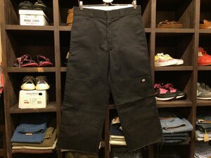 DICKIES LOOSE FIT DOUBLE KNEE WORK PANTS SIZE 33 ディッキーズ ルーズ フィット ダブル ニー カット オフ ワーク パンツ ブラック