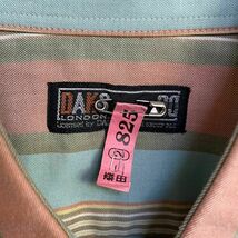 ダックス　マルチカラー　ストライプ　ポケット付き　ロゴ刺繍　長袖シャツ　メンズ　Ｌサイズ　DAKS_画像5