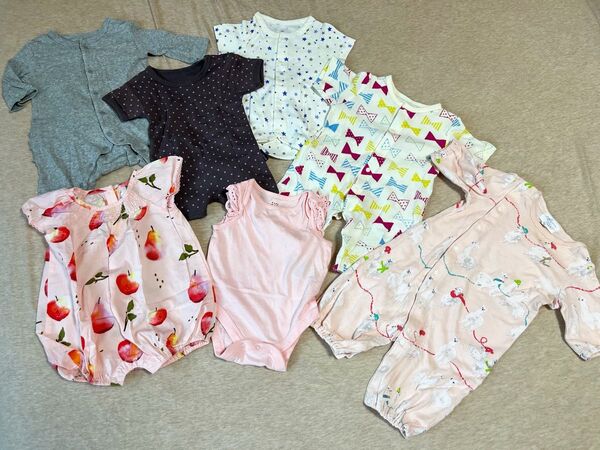 ロンパース 60-70 7枚セット baby gap 千趣会 HAKKA BABY
