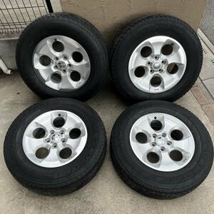 ジープ JK ラングラー サハラ 純正 18x7.5J +44.45 PCD127-5H BSデューラー H/T 840 255/70R18 4本セット (NA)