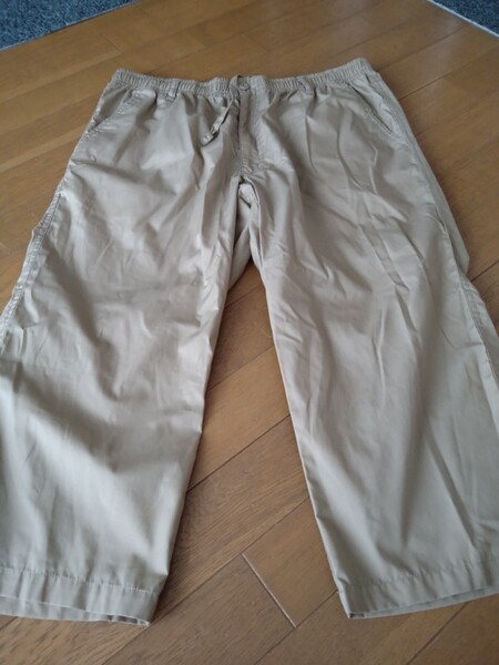 ・即決 新品同様(水通しのみ)黄土色半端丈パンツ(L)
